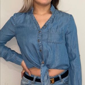 Jean long sleeve shirt